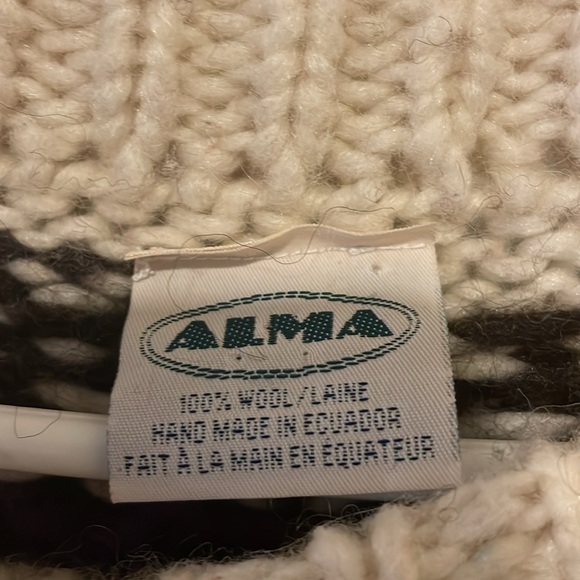 VINTAGE Alma handmade wool oversized sweater - Picture 3 of 6